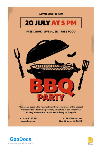 Beautiful Modern BBQ Flyers Template